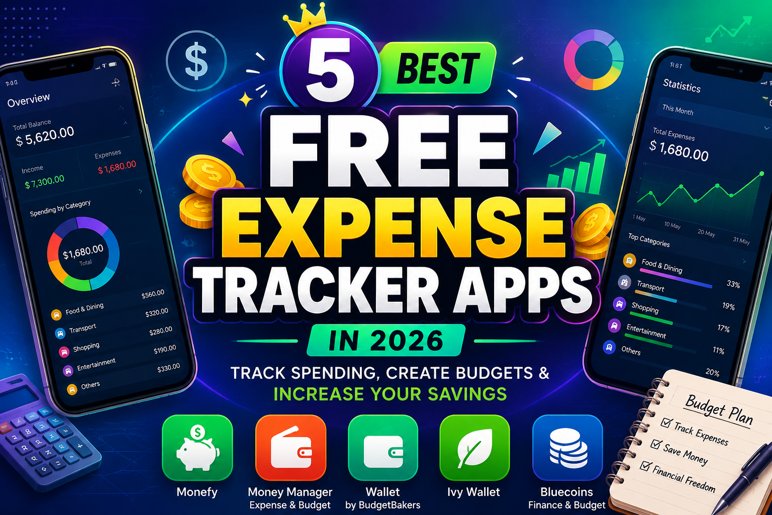Best Free Expense Tracker Apps in 2026